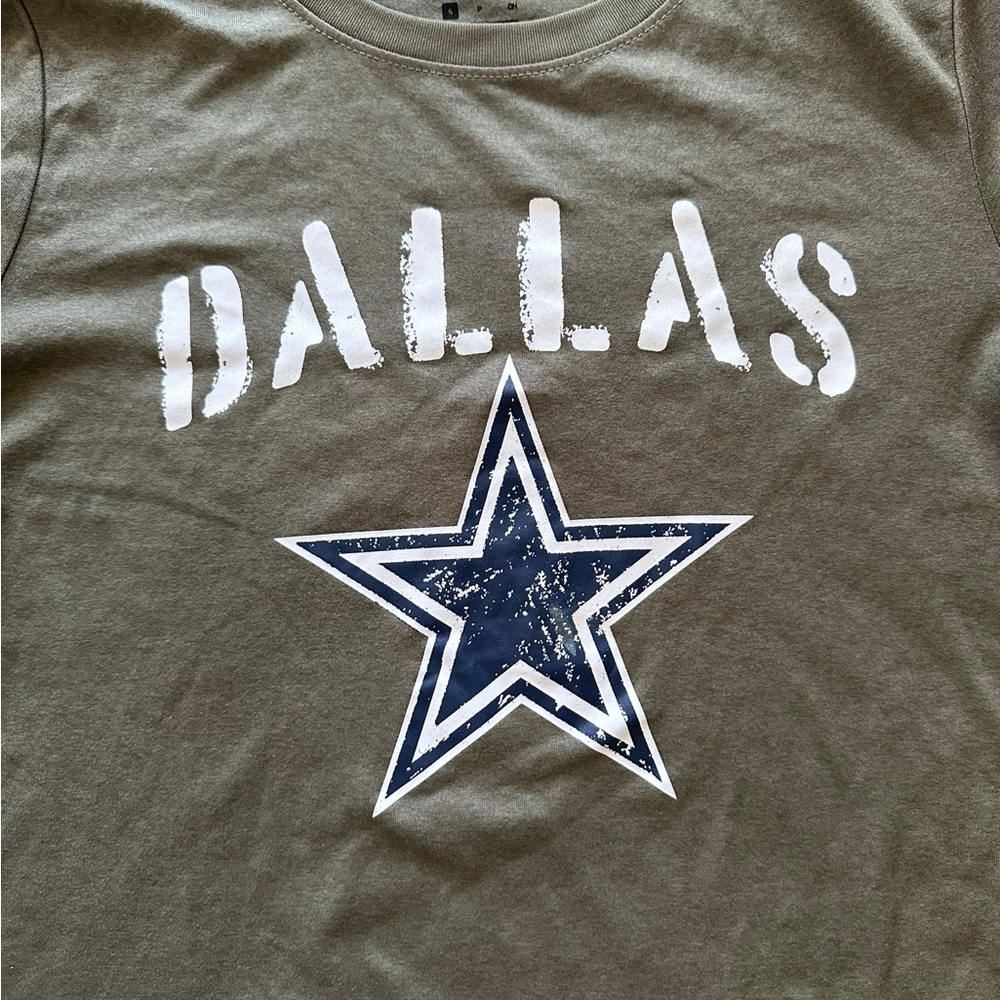 NFL Dallas Cowboys Football Salute To Service Army Green Small Nike Dry Fit Tee - Picture 2 of 8